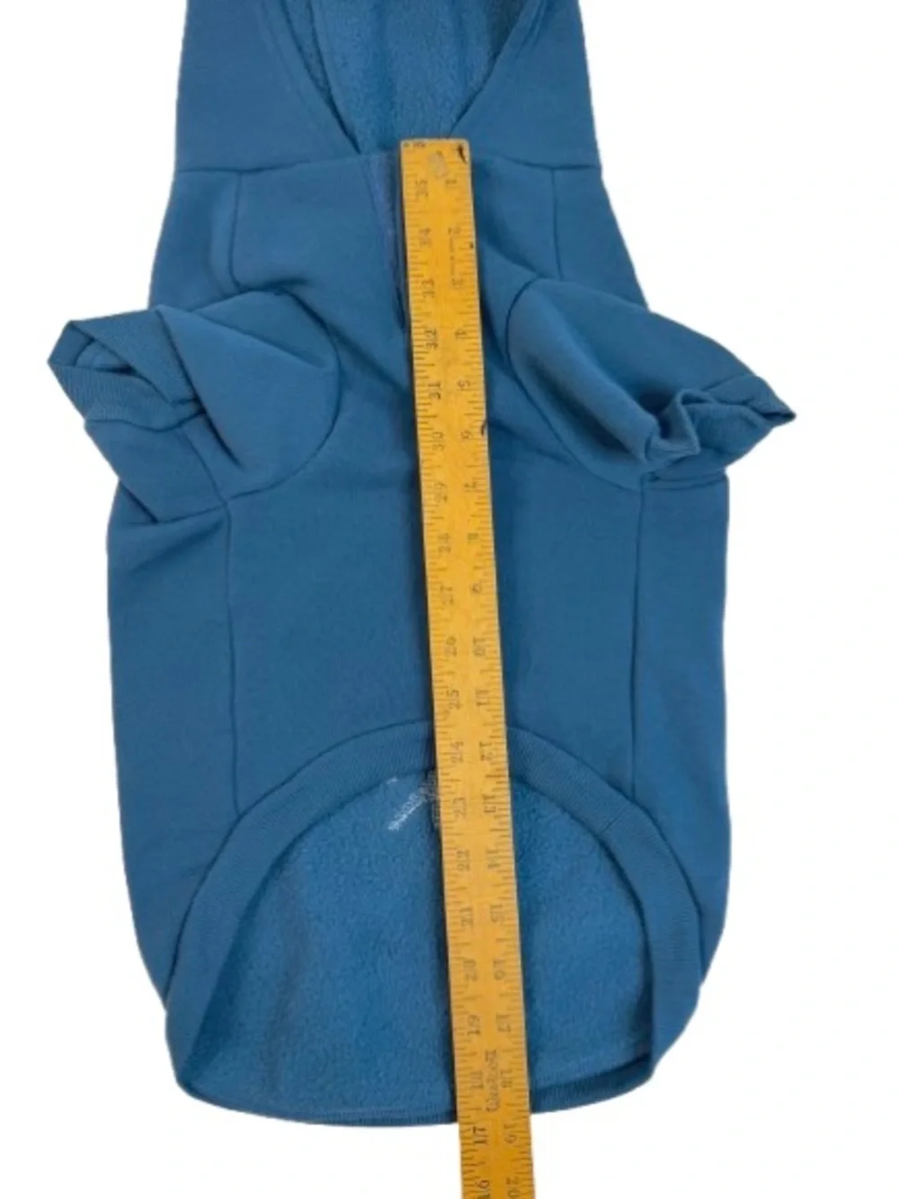 Blue Dog Hoodie with White Snowflake